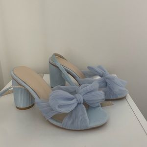 Light Blue Bow Heels